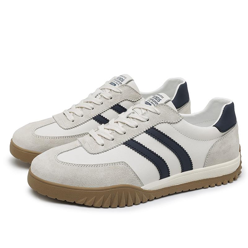 

2025 New Men s Casual Lace-Up Sneakers Breathable Male Flats Comfortable Walking Shoes Lightweight Skate Shoes for Men 44 бежевый