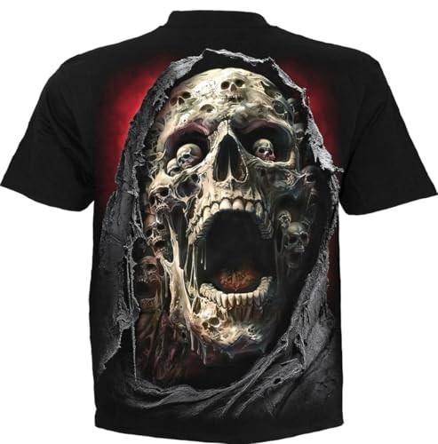 Spiral Screaming Death (Unisex Black Short Sleeve TShirts) Large S