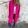 Women Elegant Vintage Fashion Long Sleeve Jackets Autumn Winter Casual Loose Zippers Solid  Hooded Coats