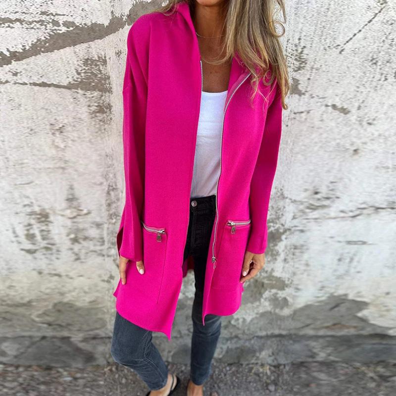 Женские элегантные винтажные модные куртки с длинным рукавом осень-зима повседневные — фото 11