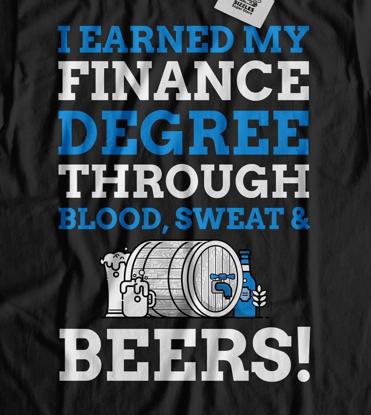 Unisex Funny Finance Degree T-Shirt Financial Graduate Gifts S