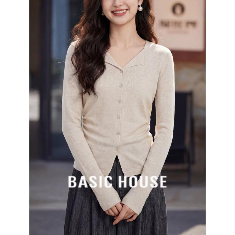Basic House Women s French Style Slim-Fit Knit Cardigan XL