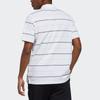 Adidas Striped Sports Casual Short Sleeve Polo Shirt Men Tops White GP1000