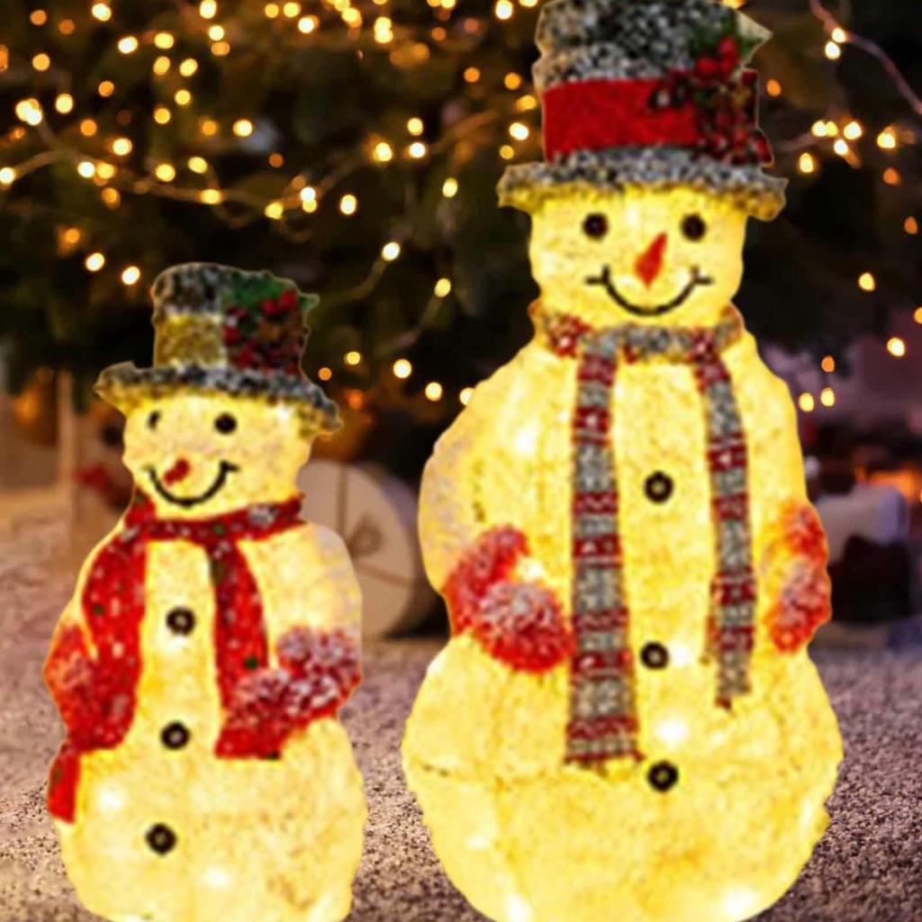 Christmas Figurine Artwork Gift Snowman Statue for Living Room Hotel Desktop 55 cm