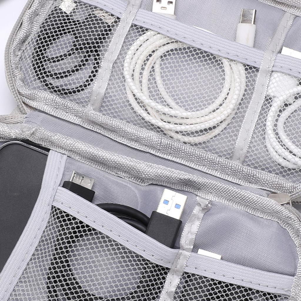 Data Cable Organizer Bag Travel Storage Pouch Multi Functional Electronic Accessories Case for Phone Charger USB Cables