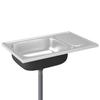 Vidaxl Kitchen Sink with Drainer, Silver, 800X500X155 Mm, Steel
