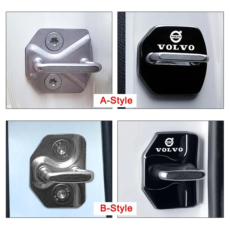 Zinc Alloy Car Door Lock Buckle Cover Protective Covers For Volvo XC90 V90 V60 XC60 V40 S80 S60 S90 C40 XC40 V70 XC70 C30 C70