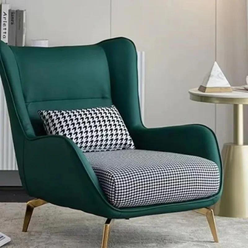 Luxury Nordic Chair Cushion – Modern Leather Armrests, Suitable for Bedroom Lounge & Living Room Furniture