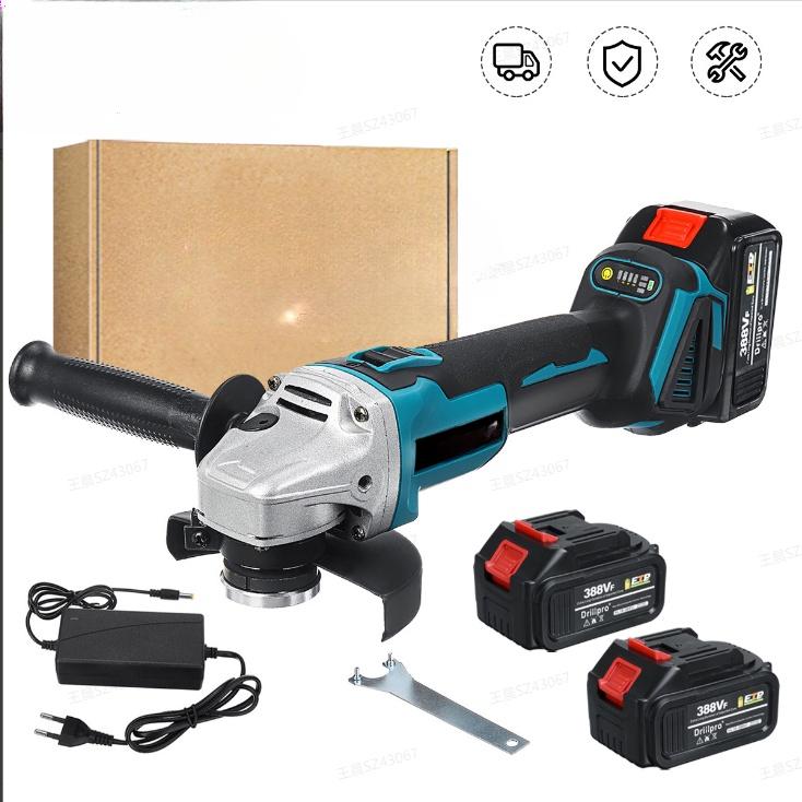 125MM Brushless Electric Angle Grinder Cutting Machine DIY Woodworking Power Tool with Battery