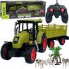Duży Traktor Sterowany Z Przyczepą I Zwierzątkami 43Cm Rc Ciągnik Farma