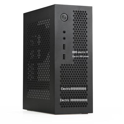 SKTC A09 Schwarzes HTPC-Gehäuse, Stehend/Liegend, ITX-Mainboard, Kleine 1U/Flex-Netzteil-Kompatibilität