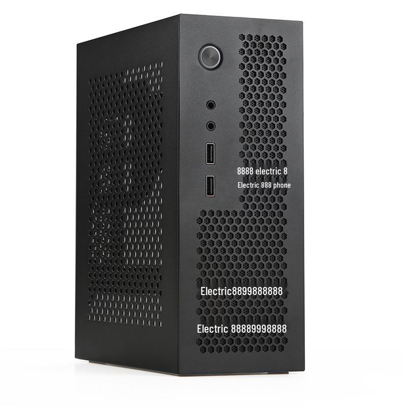 SKTC A09 Černá HTPC skříň, Stojící/Položená, Kompatibilní s ITX základní deskou, Malý 1U/Flex PSU