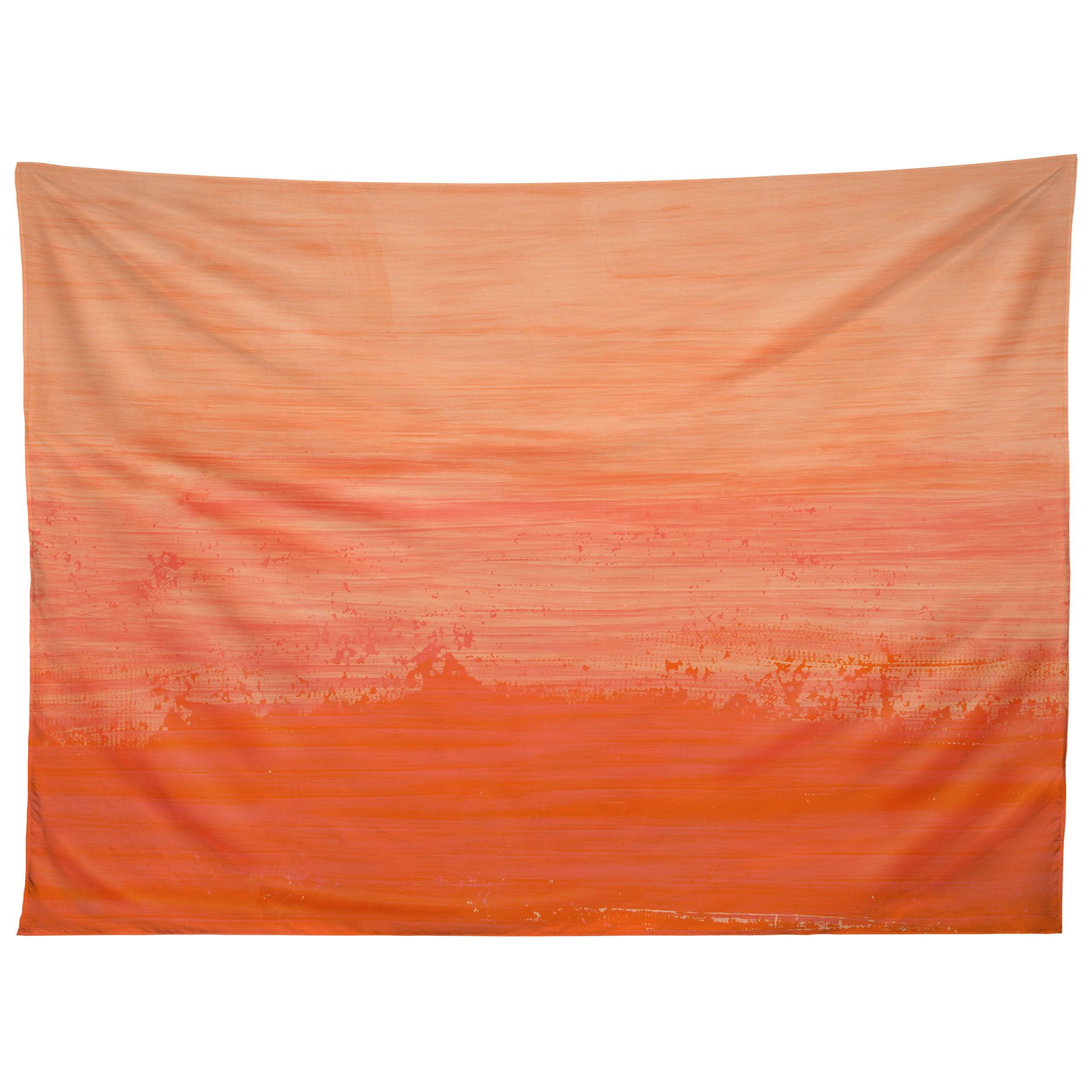 PEACH FUZZ MODERN ABSTRACT tapestry 75x100