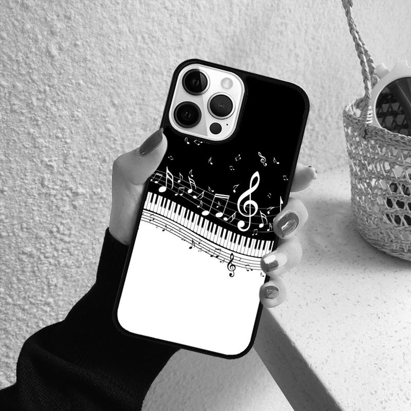 Musik Klaviertasten Handyhülle für iPhone 17 Air 16 Coque 15 14 12 13 PLUS 11 PRO MAX Rückseite Fundas Schale