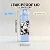 1PC Realistic Dalmatian Dog Portrait Print 750ml Color Plastic Sports Water Bottle Leakproof Flip Straw Lid Suitable for Sports Office Home Use