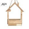 Rustic Home Wall Decoration Wooden Planter, Creative Hanging Flower Pot Basket for Indoor Plants Decorative Faux Flowers, Decor Living Room