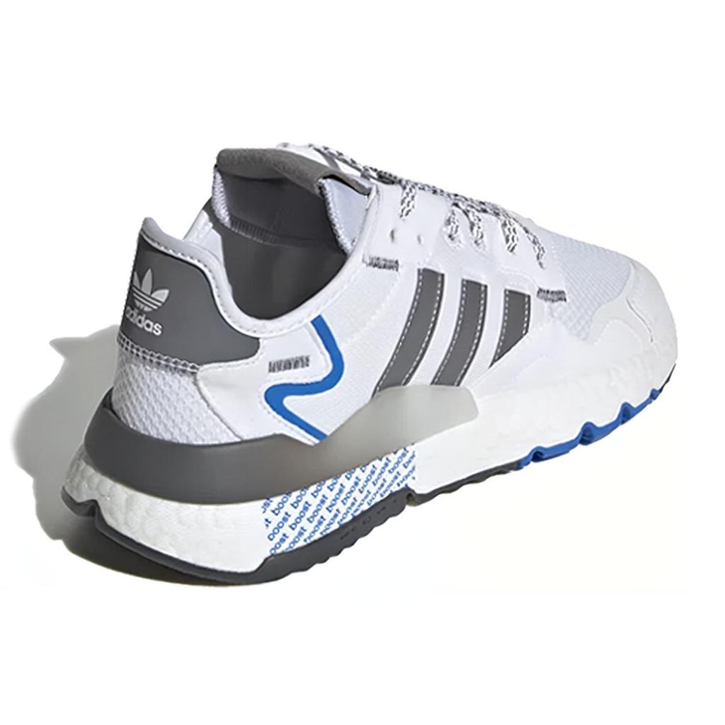 Adidas Originals Nite Jogger Fabric Retro Patchwork Sports Cushioning Low-Top Lifestyle Shoes Unisex Sneakers Gray White Blue FV6624