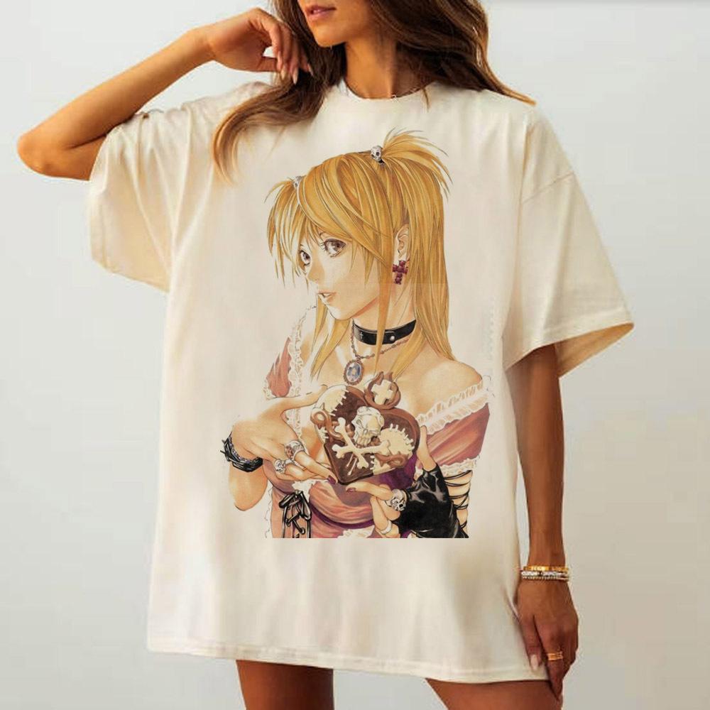 Death Note Shirt Female Comfortable Punk 80s Colorful Retro Gothic Tshirt Retro Classic Digital Women 2000s Kawaii
