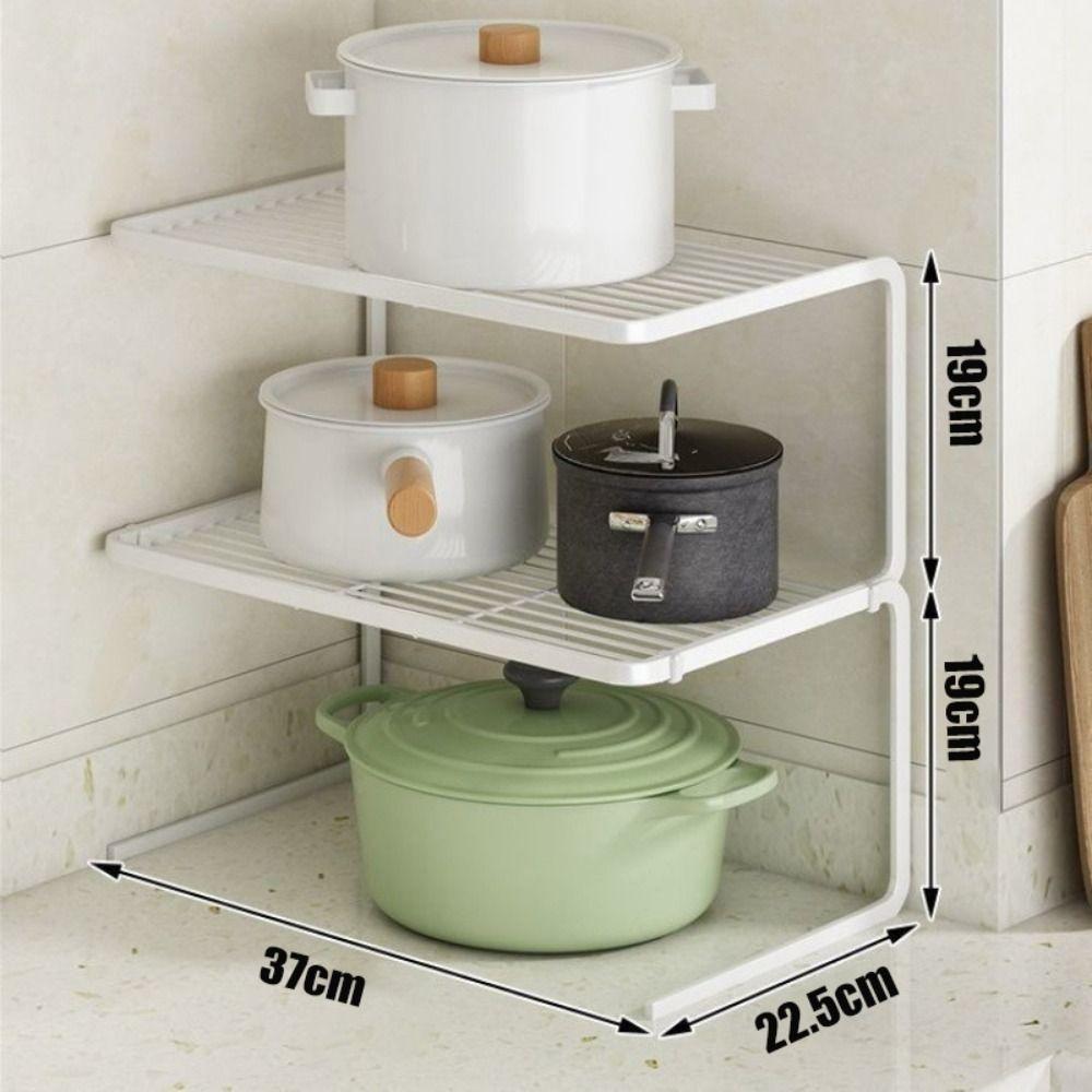 Metal Multilayer Shelf Display Shelf Space Saving Kitchen Table Shelf Multifunctional Countertop Storage Rack Kitchen Storage