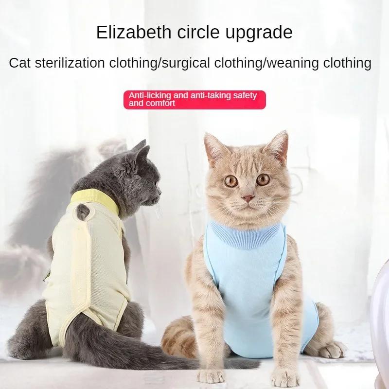 Cat Surgical Suit Postoperative Sterilization Suit Anti Licking and Anti Stripping Pet Summer Cat and Dog Universal Pet Clothing