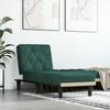 VidaXL Chaise Longue Dark Green Velvet 352862