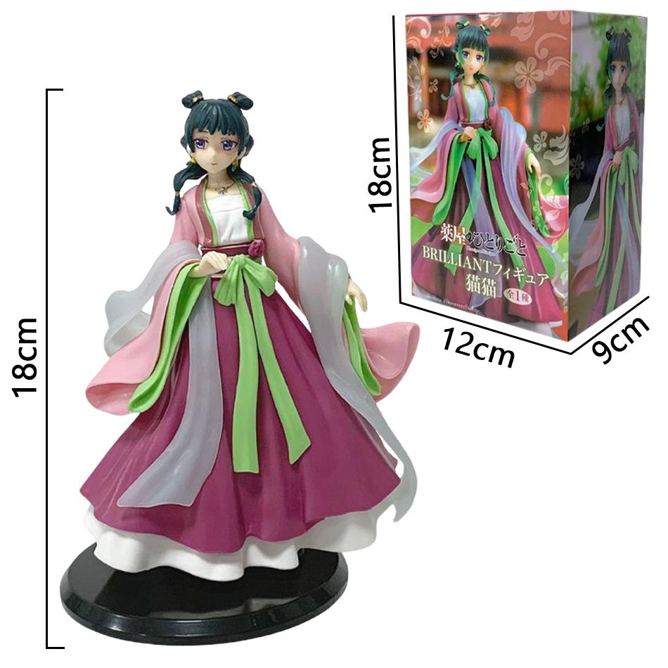 18Cm Anime Figure The Apothecary Diaries Maomao Jinshi Figure Anime Kawaii Sitting Toys Desktop Car Ornaments Model Toys Gifts