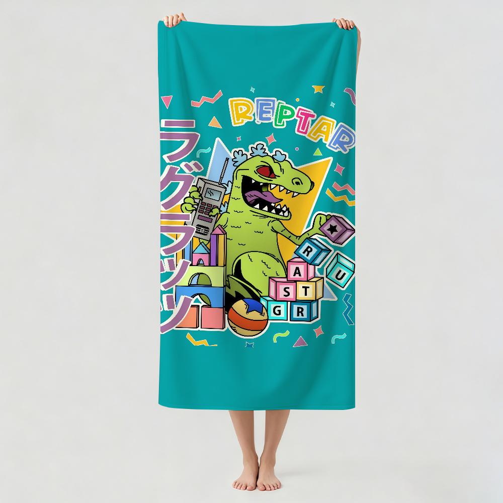 Funny cartoon R-rugrat Towel Drying Bath Towel Applicable To Light Swimming Camping Yoga Beach Out