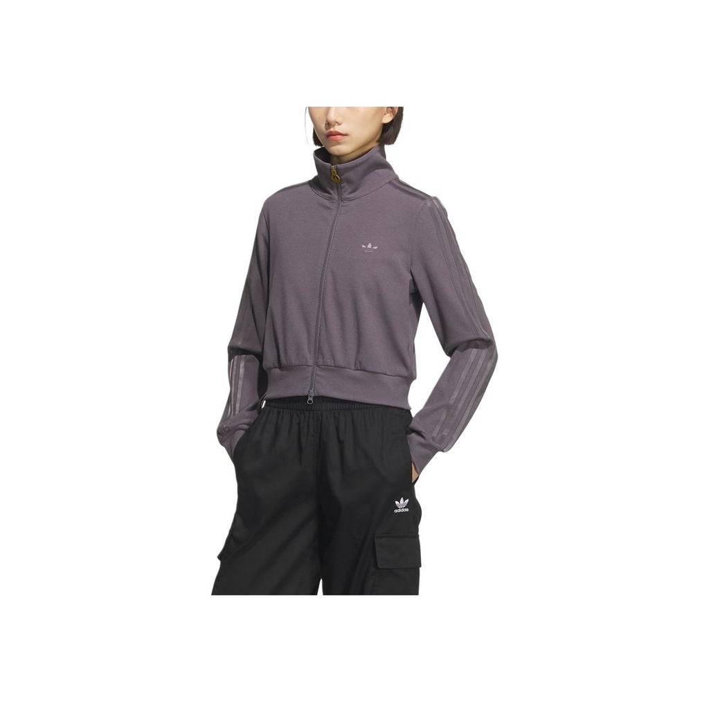 adidas Originals SS25 Casual Fashion Simple Slim Fit Stand Collar Long Sleeve Jacket Women Jacket KB5446