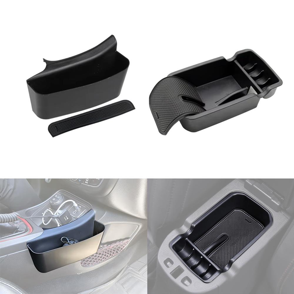 Center Console Armrest Box Organizer Gear Shift Side Storage Tray for Jeep Compass 2017- Interior Storage Accessories ABS
