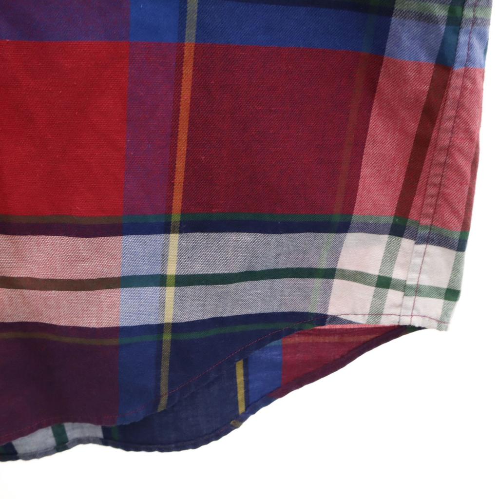 BLACK LABEL CRESTBRIDGE Check Pattern Long Sleeve Shirt M Red Men's Used