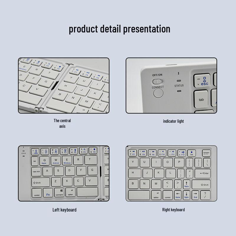 Folding Bluetooth Keyboard & Mouse Set for iPad/Tablet
