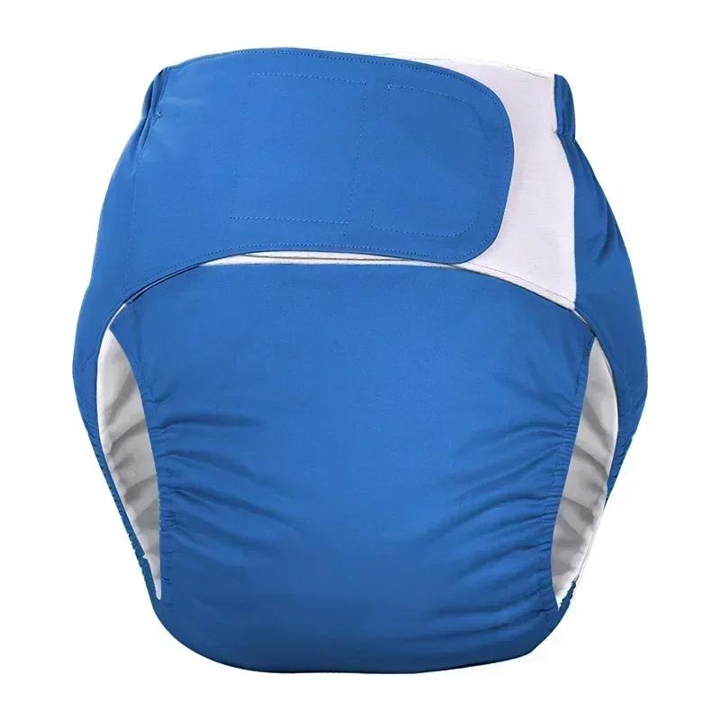 1 stk Gjenbrukbare Voksenbleier Stor Størrelse Vaskbar Stoffbleie for Pasienter Eldre Menn og Kvinner Inkontinensbukser
