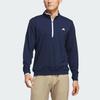 Adidas Lightweight Half-Zip Top Solid Color Golf Sports Long Sleeve Jacket Men tops Dark-Blue IU4511