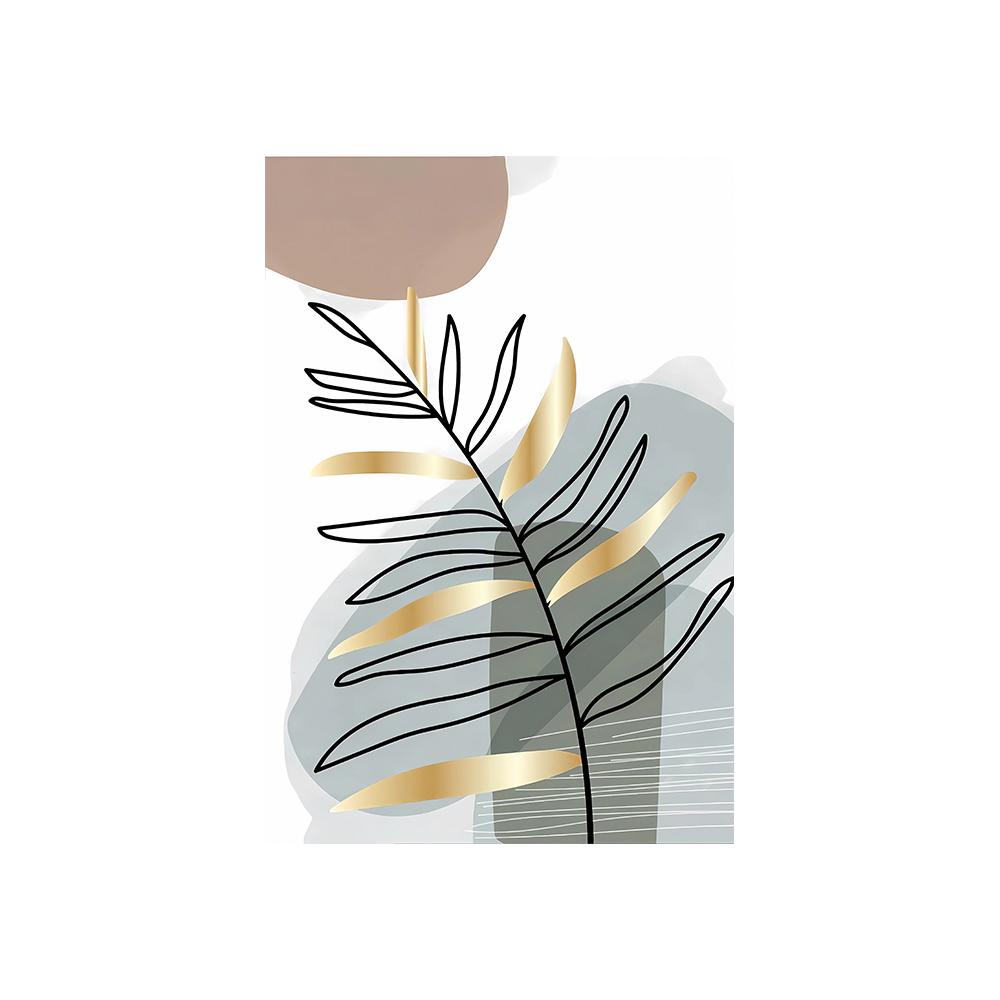 

Скандинавский простой абстрактный настенный рисунок Богемный линейный лист Геометрия HD Холст Плакат Печать Главная Спальня Гостиная Украшения 20x30cm