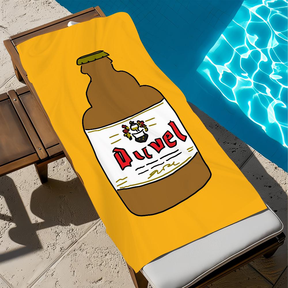 Coole Kunst Bier Mode D-Duvels Handtuch weich Strandtücher Reise schwimmen Pool Badehandtuch Fitnessstudio Spa Heimdekor Geschenk Urlaub