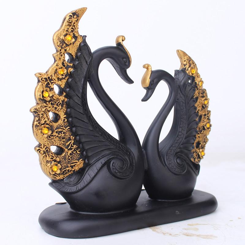 

Простое украшение для пары лебедей, подарки для офиса, дома, гостиной, прихожей, украшения винного шкафа, поделки из смолы