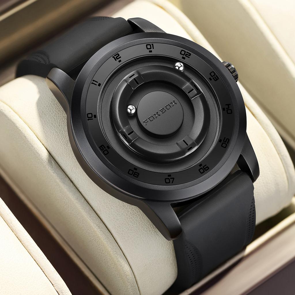 FOXBOX Outdoor Quartz Man Watch Unique Creative Fashion Trend Clocks Casual Sports Leather Strap Waterproof Men Wristwatches+Box