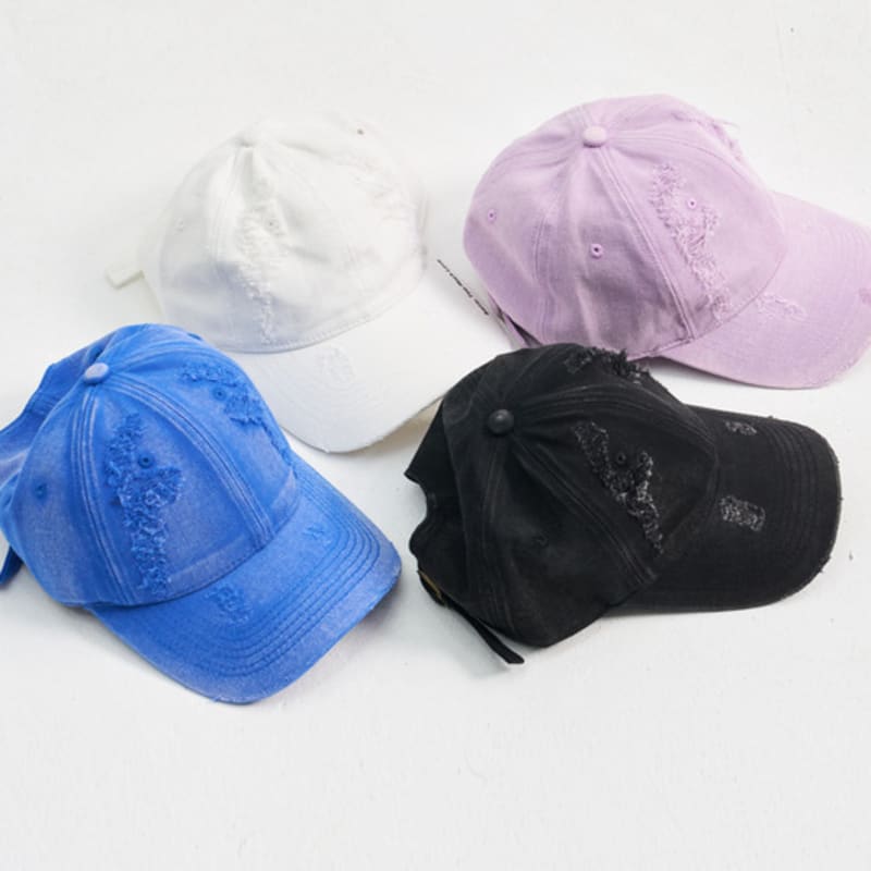 SORRY TOO MUCH LOVE Destroyed Ball Cap_Multi
