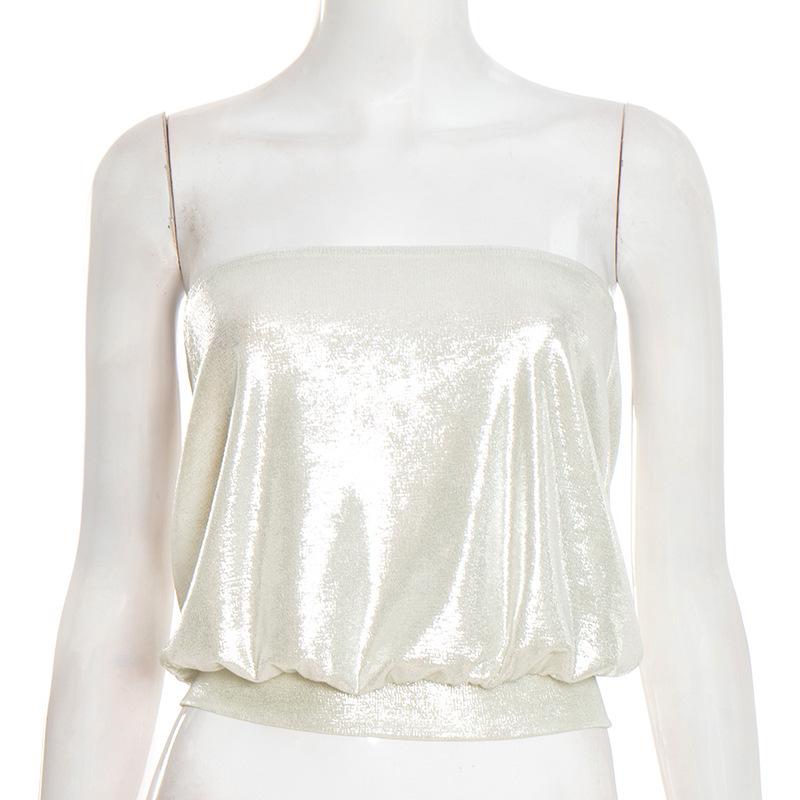 

Sexy Winter Hot Stamping Solid Color Waist-Cinching Bandeau Vest for Women S