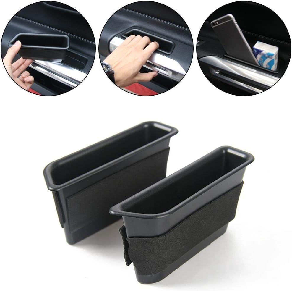 

Car Door Side Storage Box, Handle Pocket Armrest, Phone Container, Accessories for Ford Mustang 2015-2025