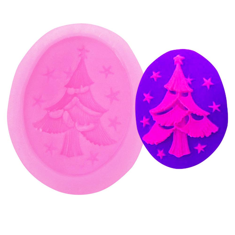 Christmas Tree Shape Silicone Mold DIY Soap Chocolate Biscuit Fondant Cake Decorating Tools