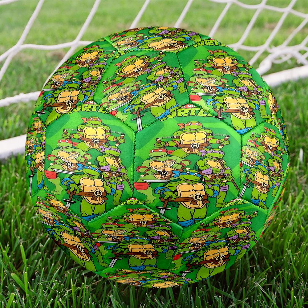 Teenage Mutant Ninja Turtles Print Size 5 Soccer Ball, Standard Match Football for Sports Game and Team Practice, Ideal Gift for Soccer Fans