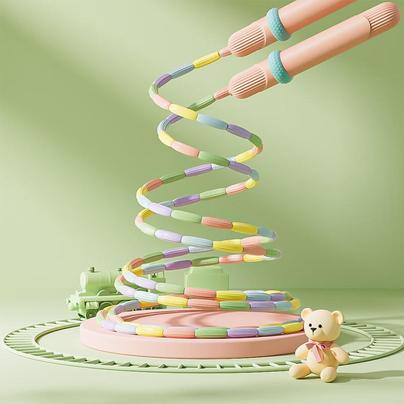 TLXT Bamboo Joint Soft Bead Jump Rope for Kids