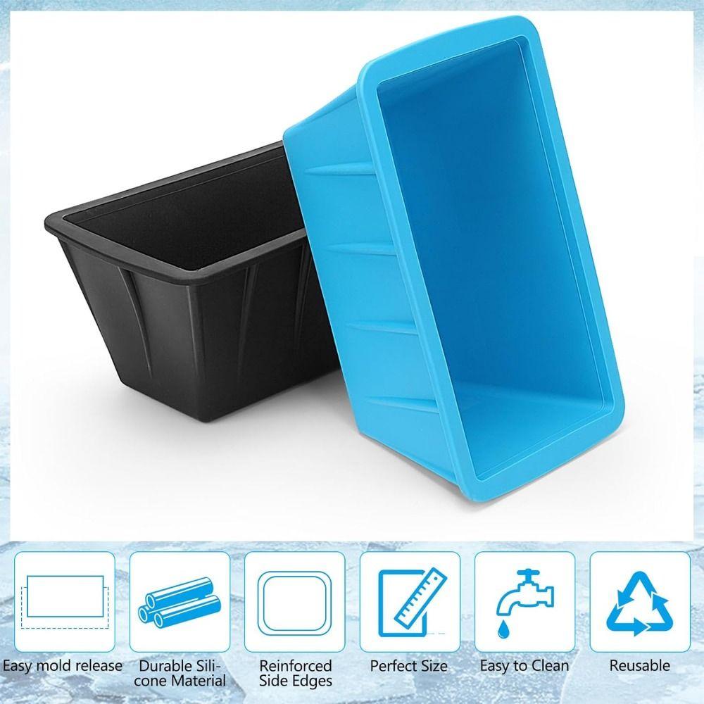 Extra Large Silicone Ice Mold Foldable Ice Blocks Maker Large Ice Cube Mold  Ice Bath