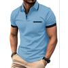 Pánské polo tričko s krátkým rukávem 3D digitální tisk Business Casual knoflíkové polo tričko