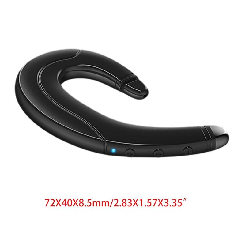 Stereo Ear Hanging Earbud Waterproof Wireless Active Noise Cancellation Earphones Mic Hifi Heavy Bass Sports Running