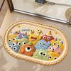 Diatom Mud Non-slip Bathroom Floor Mat - Cartoon Design, Easy Care, Water Absorbent