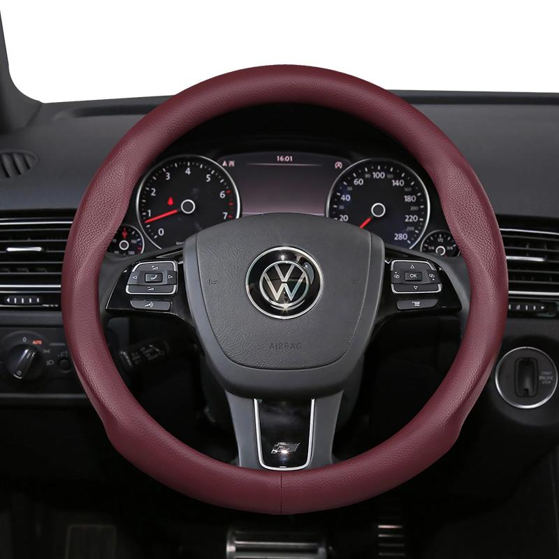 Für Volkswagen Runde D-förmige Lenkradabdeckung VW Polo Golf 4 5 6 7 Up Gol Passat B8 B7 CC Touran Tiguan T-Roc Touareg ID3