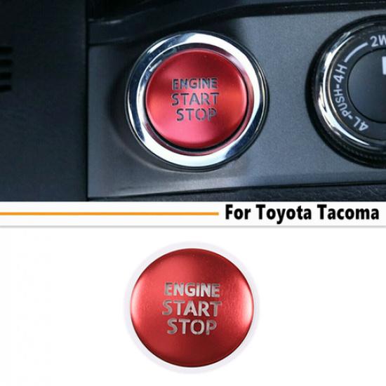 Для Toyota Tacoma 16- Красная Алюминиевая Накладка на Кнопку Запуска Двигателя Start Stop