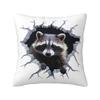 Cute Love Raccoon Throw Pillow Case Bedroom Decoration Fashion Racoon Panda Cushions Cover For Sofa Square Polyester Pillowcase